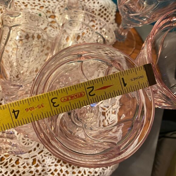 Nordica sweet swirl pink glasses goblet 8 ounces water glass…8 glasses - Picture 5 of 16